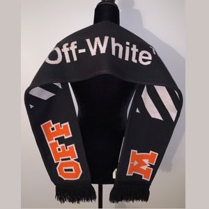 Off-White Diagonal Big Logo Scarf (Black/Orange)
